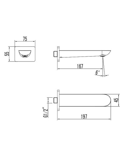 Излив для смесителя Lemark LM4981CW Хром Белый