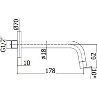 Излив для смесителя Paffoni Light ZBOC045BO Белый матовый