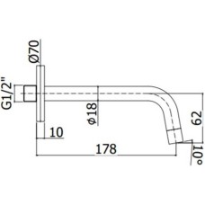 Излив для смесителя Paffoni Light ZBOC045BO Белый матовый