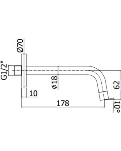 Излив для смесителя Paffoni Light ZBOC045BO Белый матовый