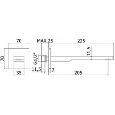 Излив для смесителя Paffoni Tango ZBOC121CR Хром