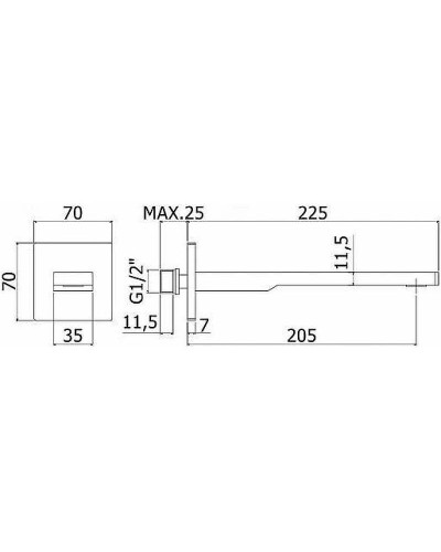 Излив для смесителя Paffoni Tango ZBOC121CR Хром
