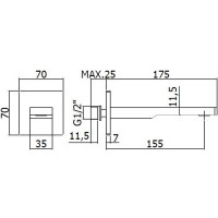 Излив для смесителя Paffoni Tango ZBOC120CR Хром