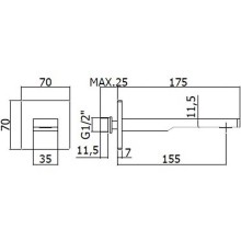 Излив для смесителя Paffoni Tango ZBOC120CR Хром