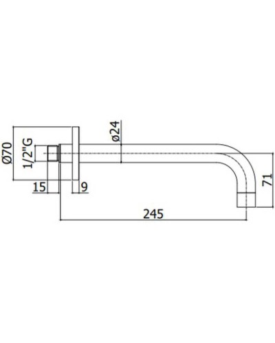 Излив для смесителя Paffoni Light ZBOC141CR Хром