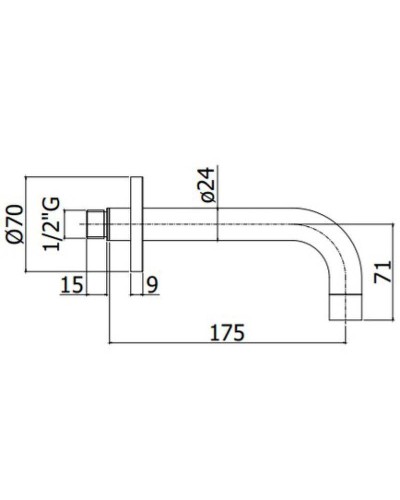 Излив для смесителя Paffoni Light ZBOC139HGSP Золото медовое брашированное