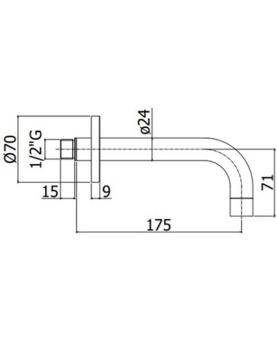 Излив для смесителя Paffoni Light ZBOC139HG Золото медовое