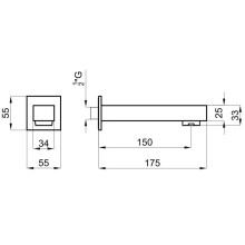 Излив для ванны Noken Square N299998532