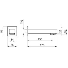 Излив для ванны Noken Square N299998532