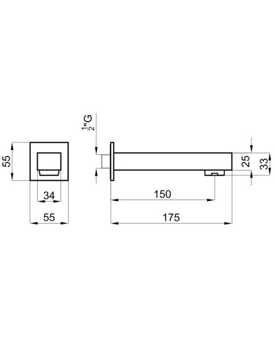 Излив для ванны Noken Square N299998532