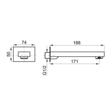 Излив для ванны Noken Urban N194710574