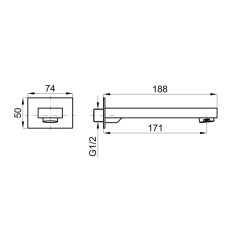 Излив для ванны Noken Urban N194710574