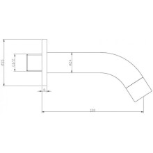 Излив для ванны 120 мм BelBagno Ancona ANCONA-BC-CRM
