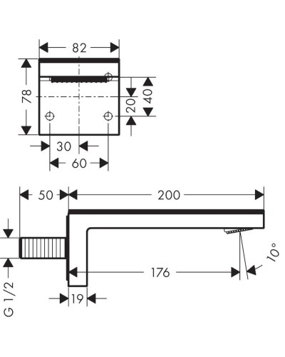 Излив для ванны 176 мм Axor MyEdition 47410000