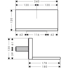Излив для ванны 178 мм Axor 10942000
