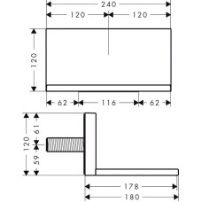 Излив для ванны 178 мм Axor 10942000