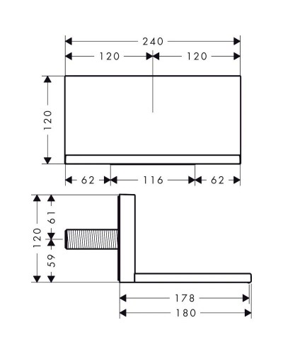 Излив для ванны 178 мм Axor 10942000