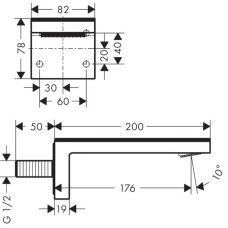 Излив для ванны 176 мм Axor MyEdition 47410600