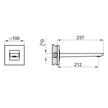 Излив для ванны 212 мм Noken Oxo N113700080