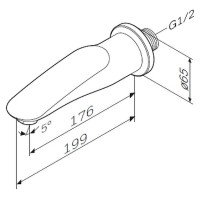 Излив для смесителя AM.PM Sensation F3070000 Хром