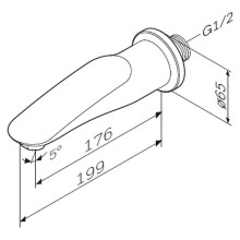 Излив для смесителя AM.PM Sensation F3070000 Хром