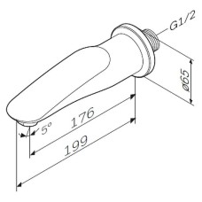 Излив для смесителя AM.PM Sensation F3070000 Хром