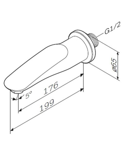Излив для смесителя AM.PM Sensation F3070000 Хром