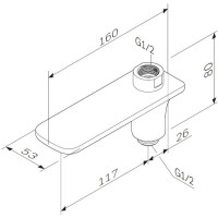 Излив для смесителя 117 мм AM.PM F50A70900