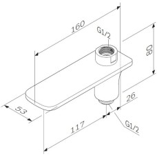 Излив для смесителя 117 мм AM.PM F50A70900