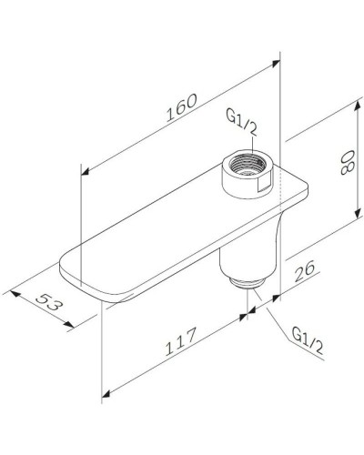 Излив для смесителя 117 мм AM.PM F50A70900