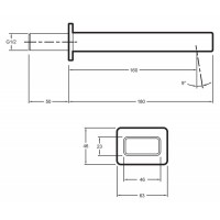 Излив для смесителя Jacob Delafon Strayt E37344-CP Хром