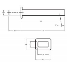 Излив для смесителя Jacob Delafon Strayt E37344-CP Хром
