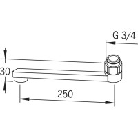 Излив для смесителя 25 см Oras 211225