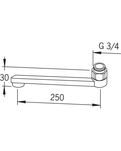 Излив для смесителя 25 см Oras 211225