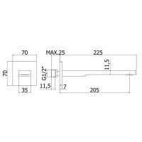 Излив для ванны 205 мм Paffoni Tango ZBOC121NO