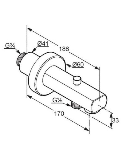 Излив для смесителя Kludi MX 1350105 Хром
