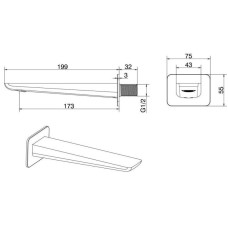 Излив для ванны 173 мм Allen Brau Infinity 5.21020-00