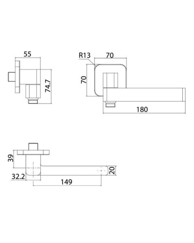 Излив для ванны 188 мм IDDIS Slide SLIBL0Si63