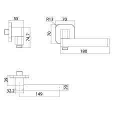 Излив для ванны 188 мм IDDIS Slide SLISB0Si63