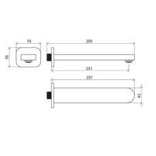 Излив для смесителя Ravak Chrome CR 027.00 X07P113 Хром