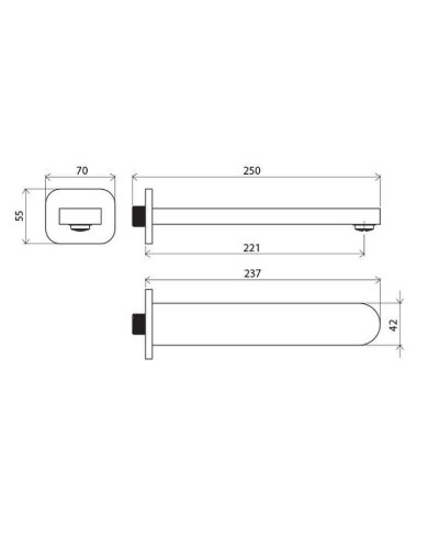 Излив для смесителя Ravak Chrome CR 027.00 X07P113 Хром
