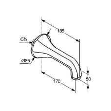 Излив для смесителя Kludi Adlon 5140705 Хром