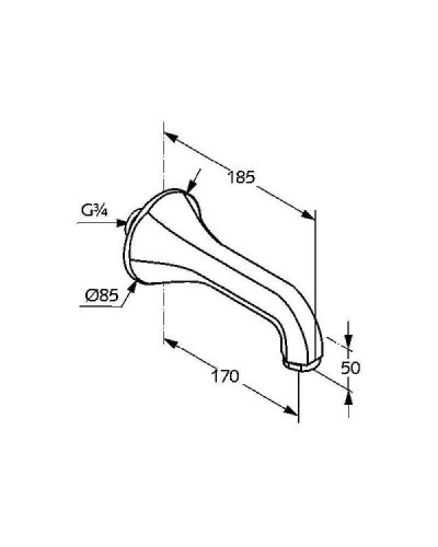 Излив для смесителя Kludi Adlon 5140705 Хром