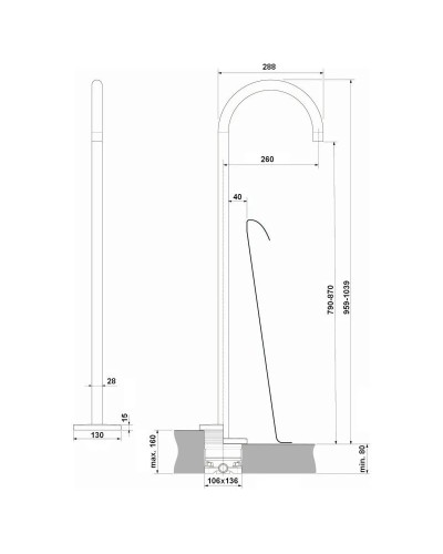 Излив для ванны Ideal Standard Joy A7387A2