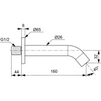 Излив для ванны 160 мм Ideal Standard Joy BC805A2