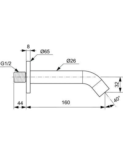 Излив для ванны 160 мм Ideal Standard Joy BC805A2
