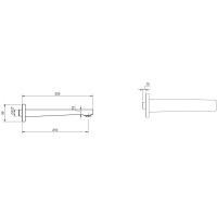 Излив для ванны 210 мм Villeroy & Boch Architectura Square TVT125002000K5