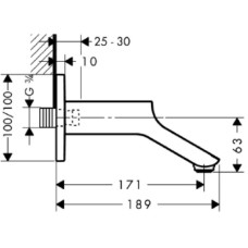 Излив для ванны 171 мм Axor Urquiola 11430000