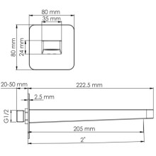 Излив для ванны 205 мм WasserKRAFT Mosel A295