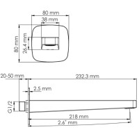 Излив для ванны 218 мм WasserKRAFT Saale A316